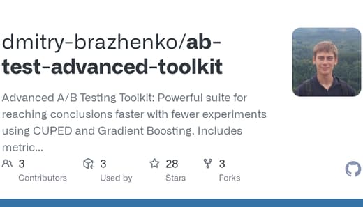ab-test-advanced-toolkit: Advanced A/B Testing with CUPED and Gradient Boosting
