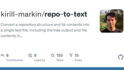 repo-to-text: Convert repository structure to single text file